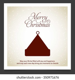 Santa Claus hat Christmas decorative template Design, Christmas New Year Flat card illustration