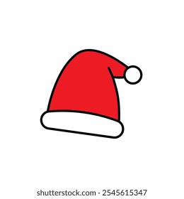 Santa Claus Hat christmas theme icon graphic illustration colored art