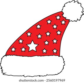 Santa Claus hat Christmas themed isolated decoration item illustration