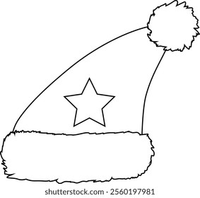 Santa Claus hat Christmas themed isolated decoration item illustration