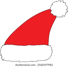 Santa Claus hat Christmas themed isolated decoration item illustration