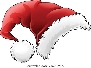 Santa Claus hat father Christmas cap cartoon corner frame design element