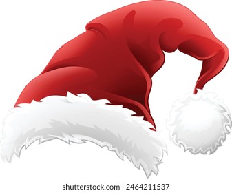 Santa Claus hat father Christmas cap cartoon corner frame design element