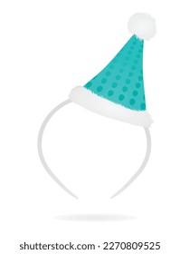 Santa claus hat headband. vector illustration