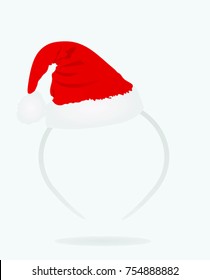 Santa claus hat headband. vector illustration