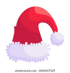 Santa claus hat holiday mask isolated on white background