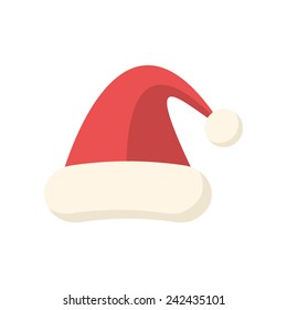 Santa Claus hat icon (flat design)