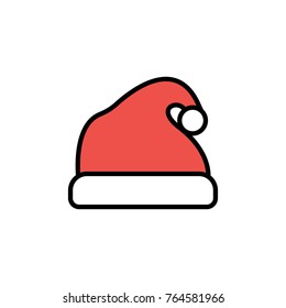 Santa Claus hat icon illustration isolated vector sign symbol