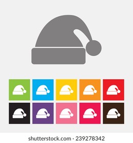 Santa claus hat icon - Vector