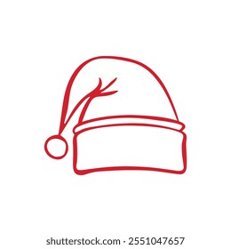 santa claus hat icon vector illustration