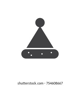 Santa claus hat icon vector, filled flat sign, solid pictogram isolated on white. Symbol, logo illustration.
