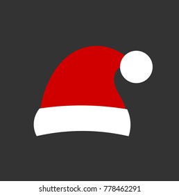 Santa claus hat icon. Vector illustration