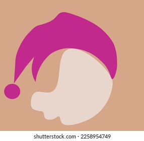 
santa claus hat image icon beard  abstract  logo  cartoon