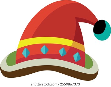 The Santa claus hat image for illustration