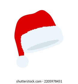 Santa Claus hat isolated, illustration