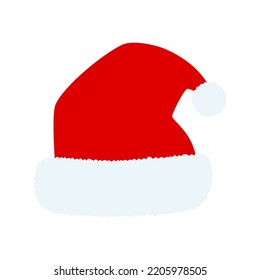 Santa Claus hat isolated, illustration