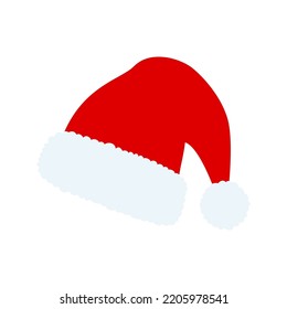 Santa Claus hat isolated, illustration