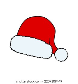 Santa Claus hat isolated, illustration