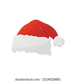 Santa Claus hat. Isolated illustration for card, postcard, cover. EPS 10