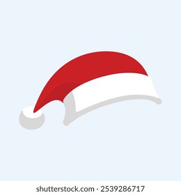 Santa Claus hat isolated illustration on white background.