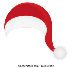Santa Claus hat isolated on white background. vector 