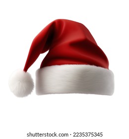 Santa Claus hat isolated on transparent background