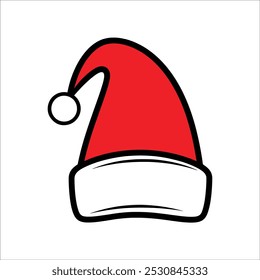 Santa Claus hat isolated on white background