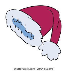 Santa claus hat isolated on white background