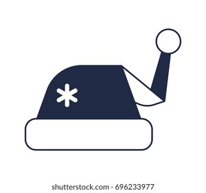 Santa claus hat isolated vector icon. Merry christmas symbol illustration.