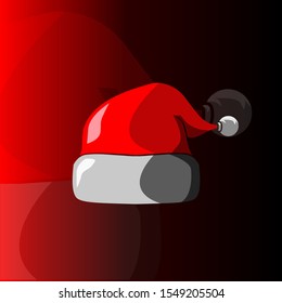 The Santa Claus Hat logo design for e sport logo and christmas symbol on black background