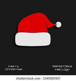 The Santa Claus Hat logo design for e sport logo and christmas symbol on black background