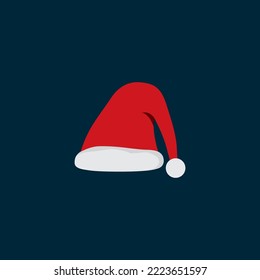 santa claus hat logo vector icon illustration design 
