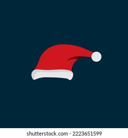 santa claus hat logo vector icon illustration design 
