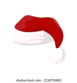 Santa Claus hat. Mock up, vector illustration