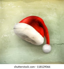 Santa Claus hat, old-style vector