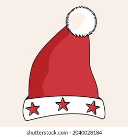 santa claus hat on white background