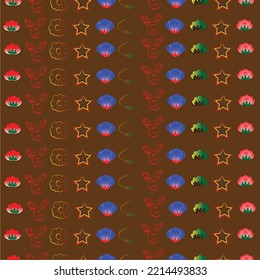 Santa Claus hat pattern vector graphic illustration with various background colors