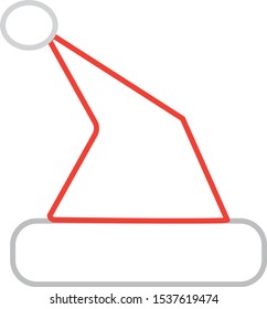 santa claus hat simple icon vector