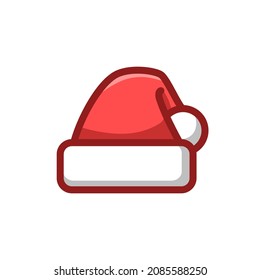 Santa Claus hat stocking cap icon clipart