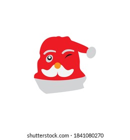 Santa claus hat vecto design ilustration icon logo templat
