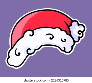 Santa Claus hat, vector desing element, hand drawn