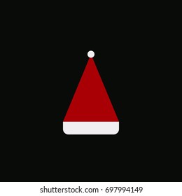 santa claus hat vector, flat icon