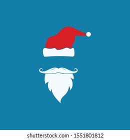santa claus hat vector icon illustration design template