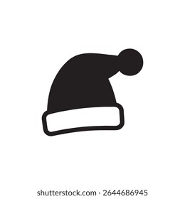 Santa Claus hat vector icon isolated on white background.