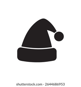 Santa Claus hat vector icon isolated on white background.