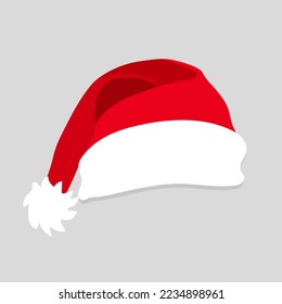 Santa Claus Hat. Vector illustration.