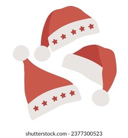 
Santa Claus hat. Vector illustration.