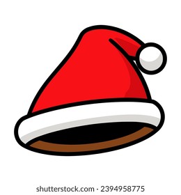 A Santa Claus Hat Vector illustration, A Christmas Hat Clipart