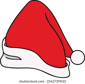 Santa Claus hat vector illustration