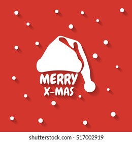 Santa Claus hat. Vector illustration